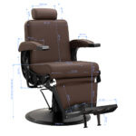 Gabbiano Continental hairdressing chair brown 8
