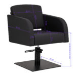 Gabbiano Elda hairdressing chair black 4
