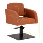 Gabbiano Elda hairdressing chair brown 4