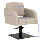 Gabbiano Elda hairdressing chair grey-beige 4