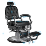 Gabbiano Ernesto barber chair in black - Image 8