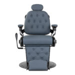 Gabbiano Francesco barber chair in graphite with brushed black frame - Image 2
