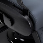 Gabbiano Francesco barber chair in graphite with brushed black frame 5