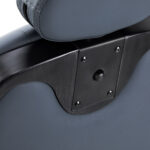 Gabbiano Francesco barber chair in graphite with brushed black frame - Image 12