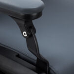 Gabbiano Francesco barber chair in graphite with brushed black frame - Image 14