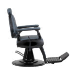 Gabbiano Francesco barber chair in graphite with brushed black frame - Image 4