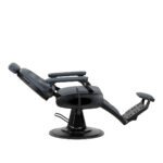 Gabbiano Francesco barber chair in graphite with brushed black frame 2