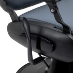 Gabbiano Francesco barber chair in graphite with brushed black frame - Image 6