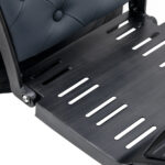 Gabbiano Francesco barber chair in graphite with brushed black frame 4