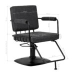 Gabbiano Katania Loft Old Leather hairdressing chair black - Image 10