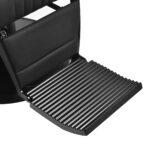 Gabbiano Levi barber chair with black frame black without stitching at the back - Image 12