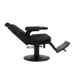 Gabbiano Levi barber chair with black frame black without stitching at the back 2