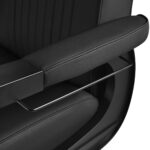 Gabbiano Levi barber chair with black frame black without stitching at the back 3