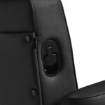 Gabbiano Levi barber chair with black frame black without stitching at the back - Image 8