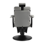 Gabbiano Levi barber chair with black frame gray without stitching at the back 1