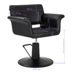 Gabbiano Lucca hairdressing chair black 4