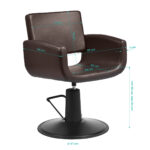 Gabbiano Mataro hairdressing chair brown - Image 8