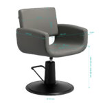 Gabbiano Mataro hairdressing chair gray 3