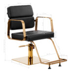 Gabbiano Porto-GM hairdressing chair black 4
