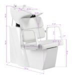 Gabbiano Porto hair wash unit white white - Image 10