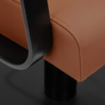 Gabbiano Porto hairdressing chair black orange - Image 6