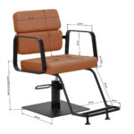 Gabbiano Porto hairdressing chair black orange - Image 8