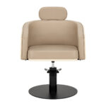 Gabbiano Wratislavia hairdressing chair beige black base - Image 2