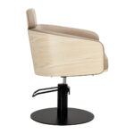 Gabbiano Wratislavia hairdressing chair beige black base - Image 4