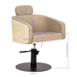 Gabbiano Wratislavia hairdressing chair beige black base 4