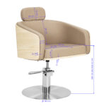 Gabbiano Wratislavia hairdressing chair beige chrome base 4
