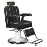 Gabbiano amadeo black barber chair 3