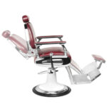 Gabbiano barber armchair moto style burgundy - Image 4