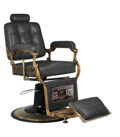 Gabbiano barber chair Boss HD Old Leather black