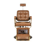 Gabbiano barber chair Boss Old Leather light brown 1