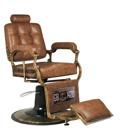 Gabbiano barber chair Boss Old Leather light brown