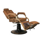 Gabbiano barber chair Boss Old Leather light brown 3