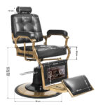 Gabbiano barber chair Boss black 2