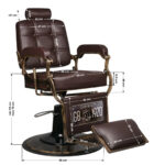 Gabbiano barber chair Boss brown - Image 8