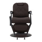 Gabbiano barber chair Bruno with black frame Brown - Image 2