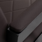 Gabbiano barber chair Bruno with black frame Brown - Image 18