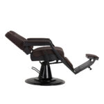 Gabbiano barber chair Bruno with black frame Brown 2
