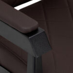 Gabbiano barber chair Bruno with black frame Brown - Image 6