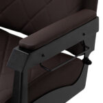 Gabbiano barber chair Bruno with black frame Brown 3