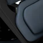 Gabbiano barber chair Bruno with black frame Graphite 6