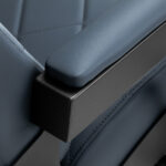 Gabbiano barber chair Bruno with black frame Graphite 8