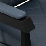 Gabbiano barber chair Bruno with black frame Graphite - Image 6