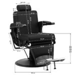 Gabbiano barber chair Continental black - Image 16