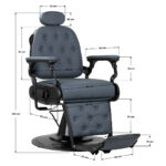 Gabbiano barber chair Francesco Black graphite 7
