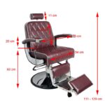 Gabbiano barber chair Imperial burgundy 3