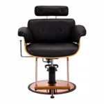 Gabbiano barber chair florence with an adjustable black headrest - Image 2